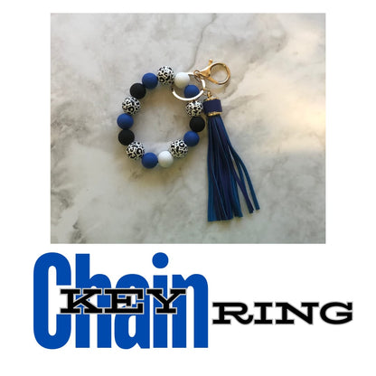 Beaded Keychain Ring